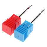 Maxbell 2Pcs Nail Drill Bits Diamond Cuticle Clean Electric Files Buffing Tool 03