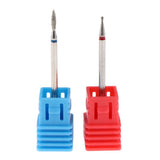 Maxbell 2Pcs Nail Drill Bits Diamond Cuticle Clean Electric Files Buffing Tool 03