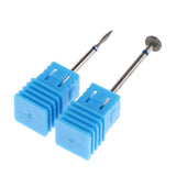 Maxbell 2Pcs Nail Drill Bits Diamond Cuticle Clean Electric Files Buffing Tool 08