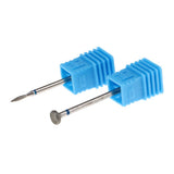 Maxbell 2Pcs Nail Drill Bits Diamond Cuticle Clean Electric Files Buffing Tool 08