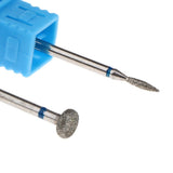 Maxbell 2Pcs Nail Drill Bits Diamond Cuticle Clean Electric Files Buffing Tool 08