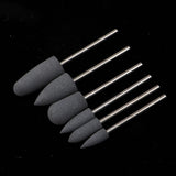 Maxbell 6 Pcs Nail Drill for Manicure Bit Electric Nail FileTools Stone Grey