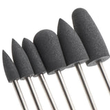 Maxbell 6 Pcs Nail Drill for Manicure Bit Electric Nail FileTools Stone Grey