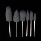 Maxbell 6 Pcs Nail Drill for Manicure Bit Electric Nail FileTools Stone Grey