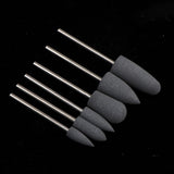 Maxbell 6 Pcs Nail Drill for Manicure Bit Electric Nail FileTools Stone Grey