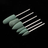 Maxbell Silicone Nail Art Drill Bits Manicure Polishing Grinding Buffing Head 6x 01
