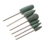 Maxbell Silicone Nail Art Drill Bits Manicure Polishing Grinding Buffing Head 6x 01