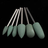 Maxbell Silicone Nail Art Drill Bits Manicure Polishing Grinding Buffing Head 6x 01