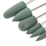 Maxbell Silicone Nail Art Drill Bits Manicure Polishing Grinding Buffing Head 6x 01