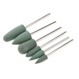 Maxbell Silicone Nail Art Drill Bits Manicure Polishing Grinding Buffing Head 6x 01