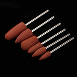 Maxbell Silicone Nail Art Drill Bits Manicure Polishing Grinding Buffing Head 6x 02