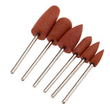Maxbell Silicone Nail Art Drill Bits Manicure Polishing Grinding Buffing Head 6x 02