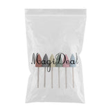 Maxbell Silicone Nail Art Drill Bits Manicure Polishing Grinding Buffing Head 6x 07