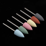 Maxbell Silicone Nail Art Drill Bits Manicure Polishing Grinding Buffing Head 6x 07