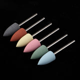 Maxbell Silicone Nail Art Drill Bits Manicure Polishing Grinding Buffing Head 6x 07