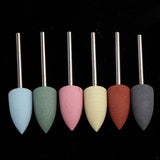 Maxbell Silicone Nail Art Drill Bits Manicure Polishing Grinding Buffing Head 6x 07