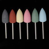 Maxbell Silicone Nail Art Drill Bits Manicure Polishing Grinding Buffing Head 6x 07