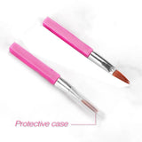 Maxbell 10Pcs Steel Handle Eye Liner Makeup Brush for Eyes Liquid Eyeliner Comestics