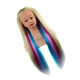 Maxbell 23'' Synthetic Mannequin Braiding Styling Cosmetology Training Doll Head 05
