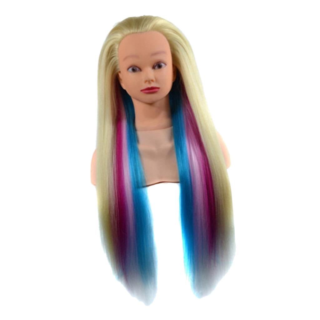 Maxbell 23'' Synthetic Mannequin Braiding Styling Cosmetology Training Doll Head 05