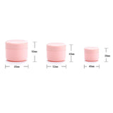Maxbell Refillable Plastic Empty Face Cream Cosmetic Container with Lid Pink-20g