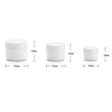 Maxbell Refillable Plastic Empty Face Cream Cosmetic Container with Lid White-20g