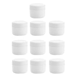 Maxbell Refillable Plastic Empty Face Cream Cosmetic Container with Lid White-20g