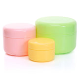 Refillable PVC Empty Face Cream Cosmetic Container with Lid Yellow-20g