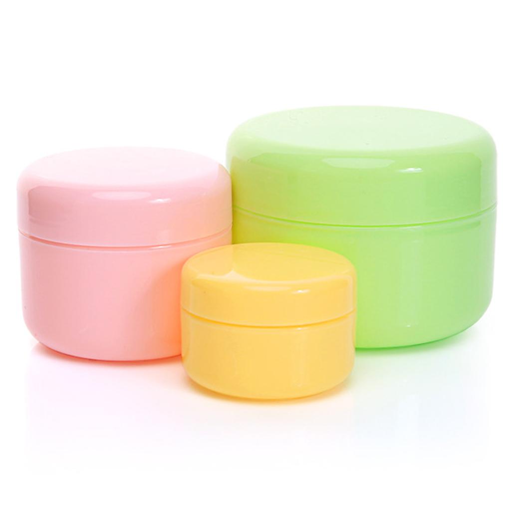 Refillable PVC Empty Face Cream Cosmetic Container with Lid Yellow-50g