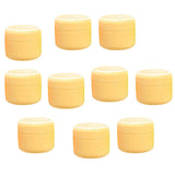 Maxbell Refillable Plastic Empty Face Cream Cosmetic Container with Lid Yellow-100g