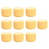 Maxbell Refillable Plastic Empty Face Cream Cosmetic Container with Lid Yellow-100g