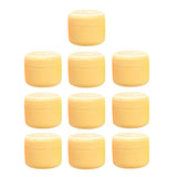 Maxbell Refillable Plastic Empty Face Cream Cosmetic Container with Lid Yellow-100g