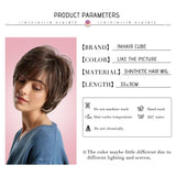 Maxbell 11" Soft Fluffy Short Straight Bob Style Natural Synthetic Curly Full Wig