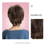 Maxbell 11" Soft Fluffy Short Straight Bob Style Natural Synthetic Curly Full Wig