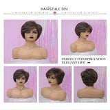 Maxbell 11" Soft Fluffy Short Straight Bob Style Natural Synthetic Curly Full Wig