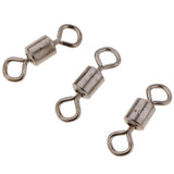 Maxbell 100pcs Fishing Barrel Bearing Rolling Swivel Solid Ring Connector Snap 6