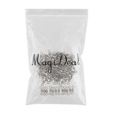 Maxbell 100pcs Fishing Barrel Bearing Rolling Swivel Solid Ring Connector Snap 3