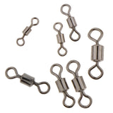 Maxbell 100pcs Fishing Barrel Bearing Rolling Swivel Solid Ring Connector Snap 3
