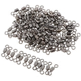 Maxbell 100pcs Fishing Barrel Bearing Rolling Swivel Solid Ring Connector Snap 3