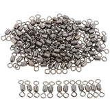 Maxbell 100pcs Fishing Barrel Bearing Rolling Swivel Solid Ring Connector Snap 3