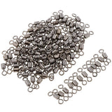 Maxbell 100pcs Fishing Barrel Bearing Rolling Swivel Solid Ring Connector Snap 3