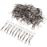 Maxbell 100Pcs Ball Bearing Swivels Coastlock Rolling Swivels Interlock Snap 8A