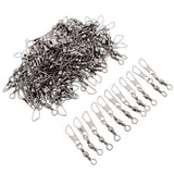 Maxbell 100Pcs Ball Bearing Swivels Coastlock Rolling Swivels Interlock Snap 8A