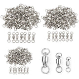 Maxbell 50Pcs Ball Bearing Swivels Fishing Snaps Hook Solid Ring Swivels 5