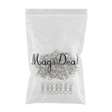 Maxbell 50Pcs Ball Bearing Swivels Fishing Snaps Hook Solid Ring Swivels 5