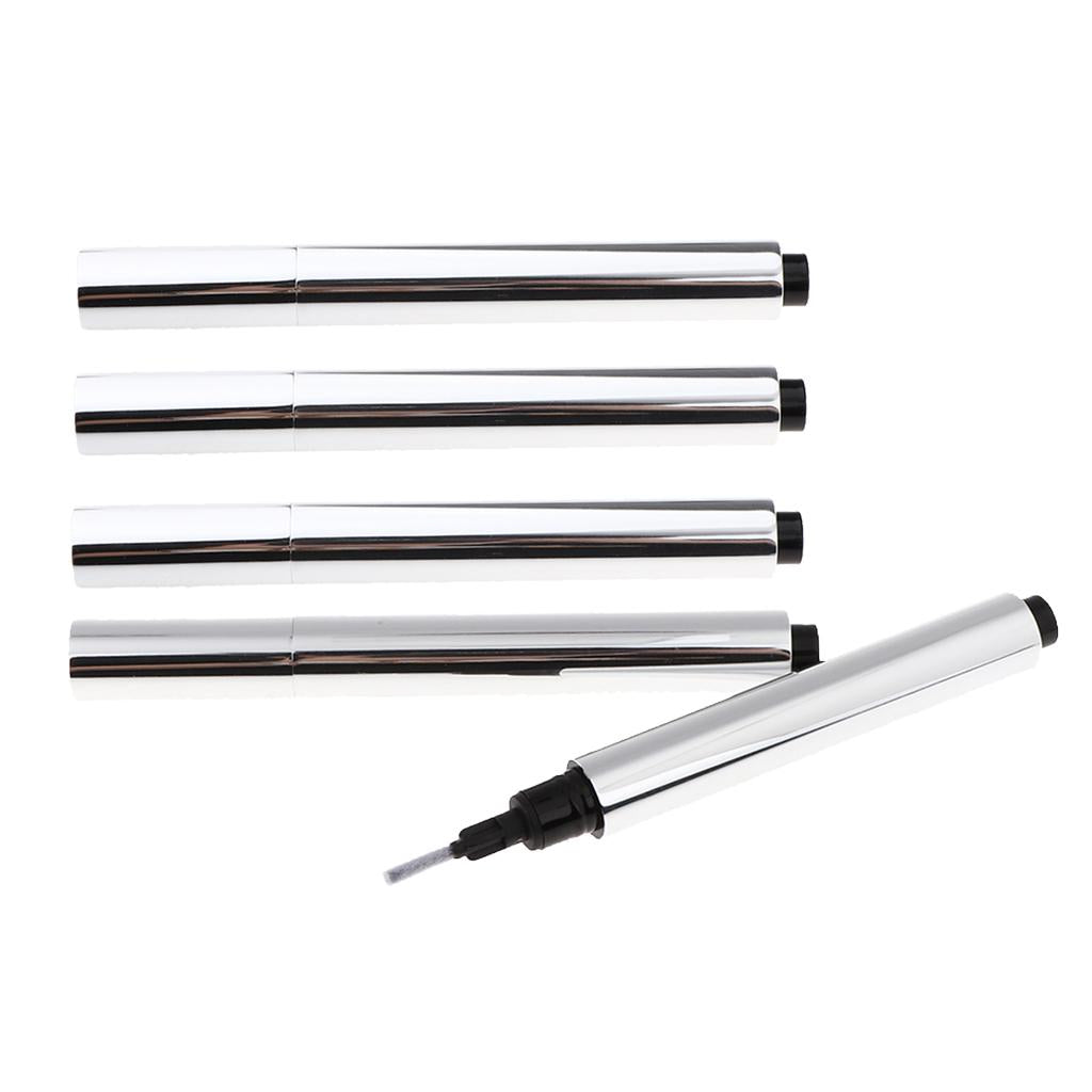Maxbell 5pcs Empty Makeup Pen Cosmetic Tube Lip Gloss Bottle L16 Eyelash Brush