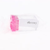 Maxbell 7 Holes Nail Drill Bits Holder Stand Organizer Case Manicure Box Rose Red