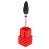 Maxbell Ceramic Polishing Head Nail Drill Bit for Electric Nail Machine Red-F