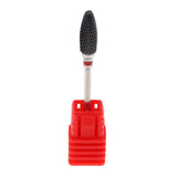 Maxbell Ceramic Polishing Head Nail Drill Bit for Electric Nail Machine Red-F