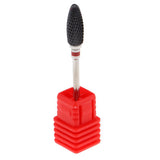 Maxbell Ceramic Polishing Head Nail Drill Bit for Electric Nail Machine Red-F